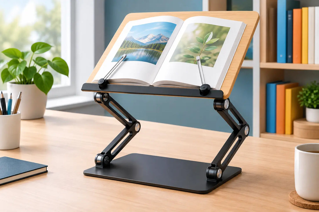 Textbook Holders That Fix Desk-Height Problems
