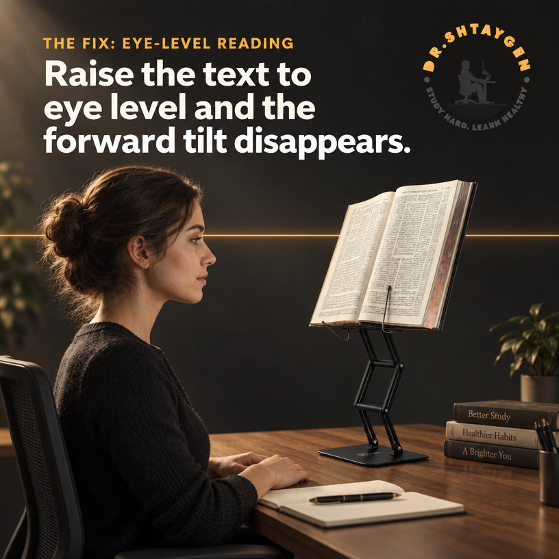 How to Use an Ergonomic Reading Stand to Prevent Neck Pain (Step by Step)
