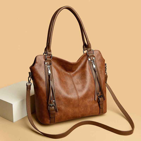 Large-Capacity PU Leather Shoulder Messenger Bag – Versatile Daily Carryall for The Stander