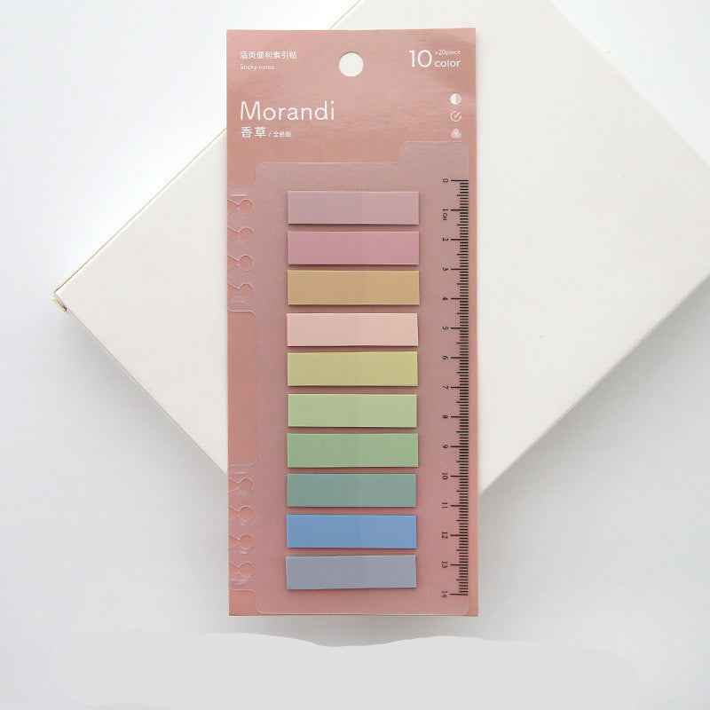 Aesthetic PET Index Tabs & Translucent Loose-Leaf Sticky Notes – 200-Sheet Waterproof Page Markers for Planners & Journals