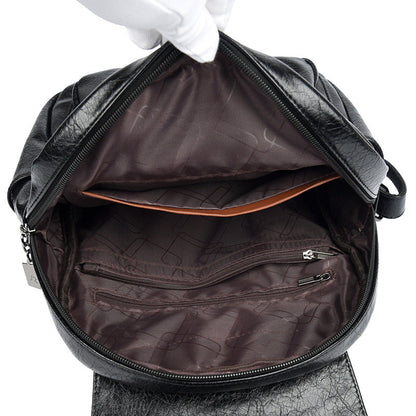 Women's Large Capacity Genuine Leather Travel Bag | Laptop Sleeve & Multi-Pocket