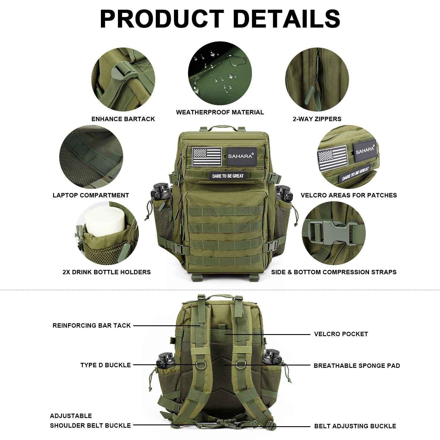 Raider Series Travel Bag & Laptop Backpack for Laptops up to 17.3-inch, Pink Camo