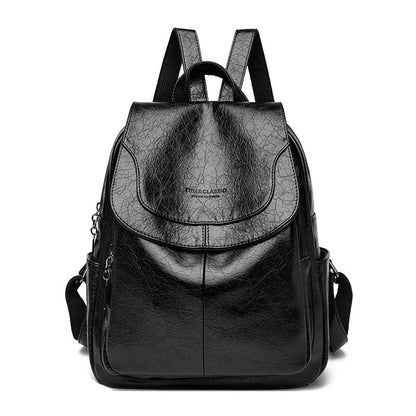 Women's Large Capacity Genuine Leather Travel Bag | Laptop Sleeve & Multi-Pocket