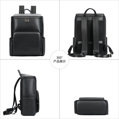 Men's Genuine Leather Laptop Backpack – Business Commuter Bag