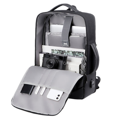 Breathable Laptop Backpack – Expandable 20-35L Oxford Fabric Travel & School Bag