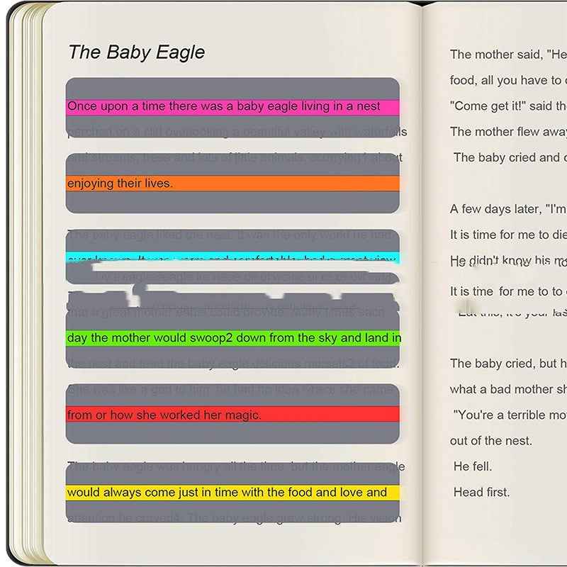 Guide Reading Color Bookmark Children