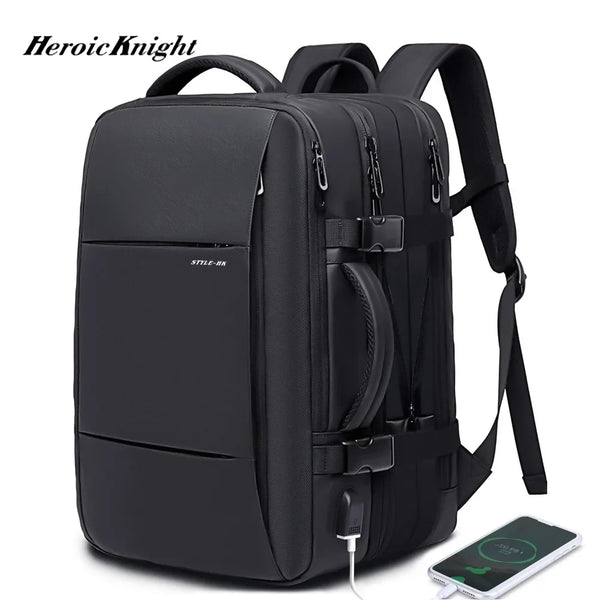 Heroic Knight Large Capacity Backpack – Carry The Stander + 15.6" Laptop | USB | Waterproof