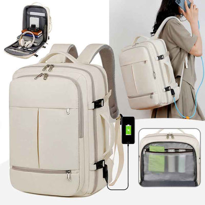Women's Large Capacity Travel Backpack | Waterproof Oxford Laptop Bag with Multiple Pockets