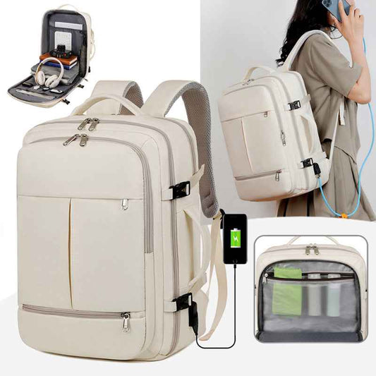 Women's Large Capacity Travel Backpack | Waterproof Oxford Laptop Bag with Multiple Pockets