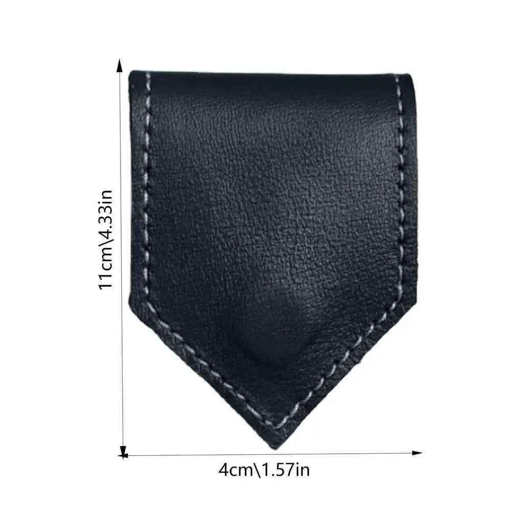 Genuine Leather Magnetic Bookmark & Headphone Cable Organizer – Vintage Diamond Design Page Marker & Cord Tidy