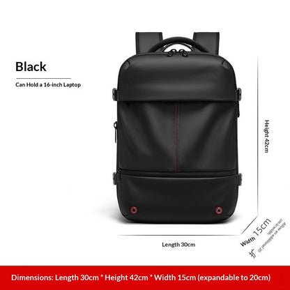 Water-Resistant Expandable Laptop Backpack | 16" Oxford Fabric Business Travel Bag 20–35L
