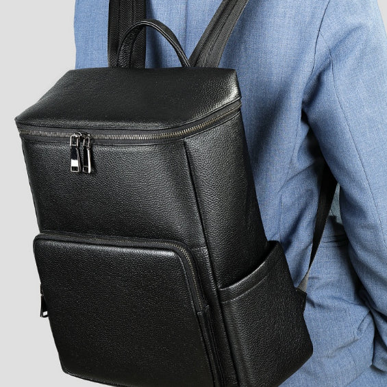 The Executive Focus Pack – Full-Grain Cowhide Leather Professional Laptop Backpack